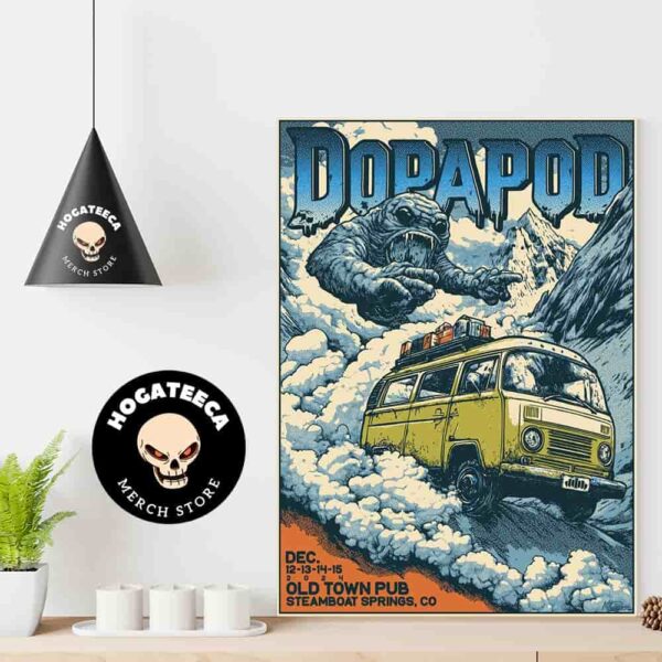 Dopapod Merch On Dec 12-13-14-15 2024 At Old Town Pub In Steamboat Springs Co Home Decor Poster Canvas