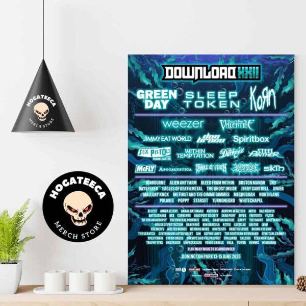 Download Festival 2025 Lineup Announced Donington Park 13-15 June 2025 Home Decor Poster Canvas