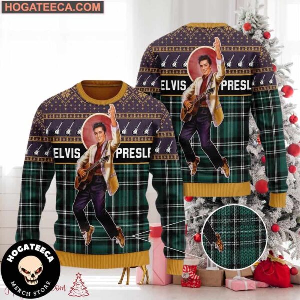 Elvis Presley A Fun Way To Celebrate Christmas  Chirstmas Gifts 2024 Xmas For Family And Friends Ugly Sweater