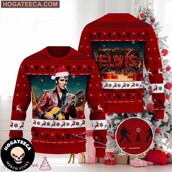 Elvis Presley  Chirstmas Gifts 2024 Xmas For Family And Friends Ugly Sweater