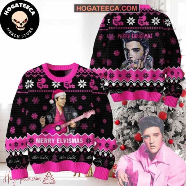 Elvis Presley Have An Elvismas Chirstmas Gifts 2024 For Family And Friends Ugly Sweater