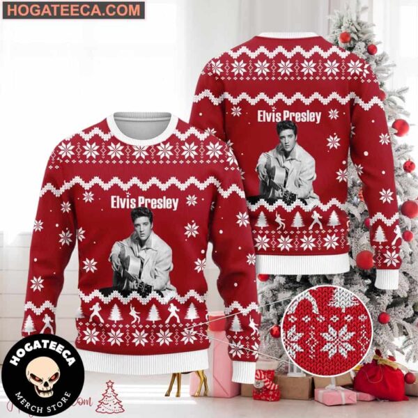 Elvis Presley Look Fit For A King  Chirstmas Gifts 2024 Xmas For Family And Friends Ugly Sweater