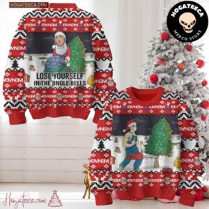 Eminem Lose Yourself In The Jingle Bells Chirstmas Gifts 2024 Xmas For Family And Friends Ugly Sweater