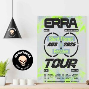 Erra With Silent Planet And Resolve Australia Tour March 2025 Home Decor Poster Canvas