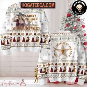 Female Vocalist Of The Year 58th Lainey Wilson CMA Awards Chirstmas Gifts 2024 Xmas For Family And Friends Ugly Sweater