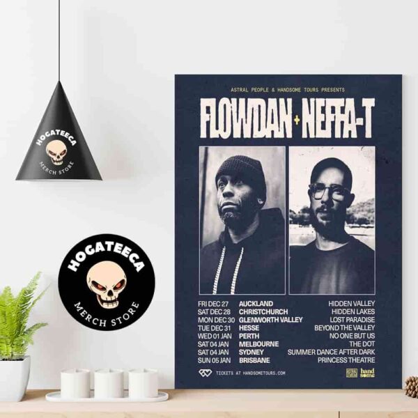 Flowdan And Neffa-T Australia Tour January 2025 Performances Scheduled Home Decor Poster Canvas