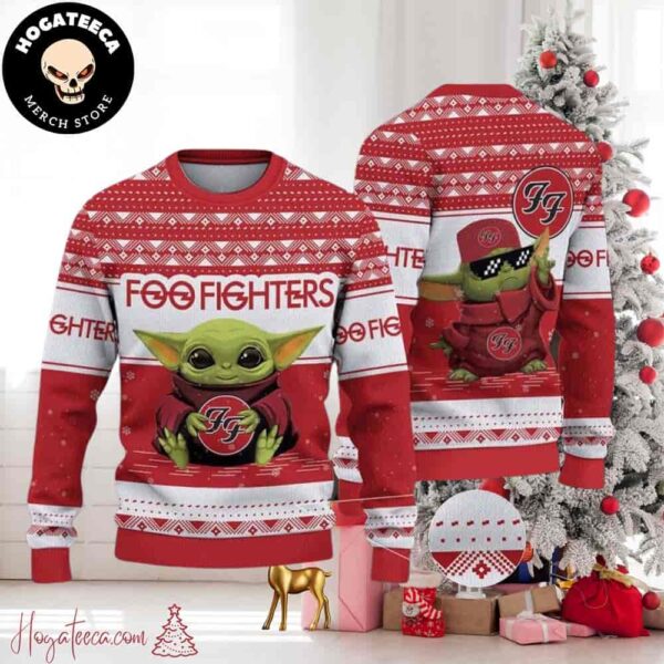 Foo Fighters Special Baby Yoda Badass Chirstmas Gifts 2024 For Family And Friends Ugly Sweater