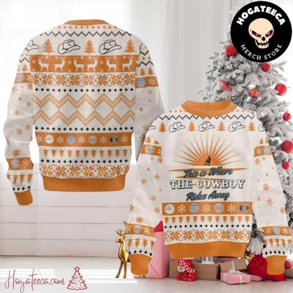 George Strait This Is Where The Cowboy Rides Away Chirstmas Gifts 2024 Xmas For Family And Friends Ugly Sweater