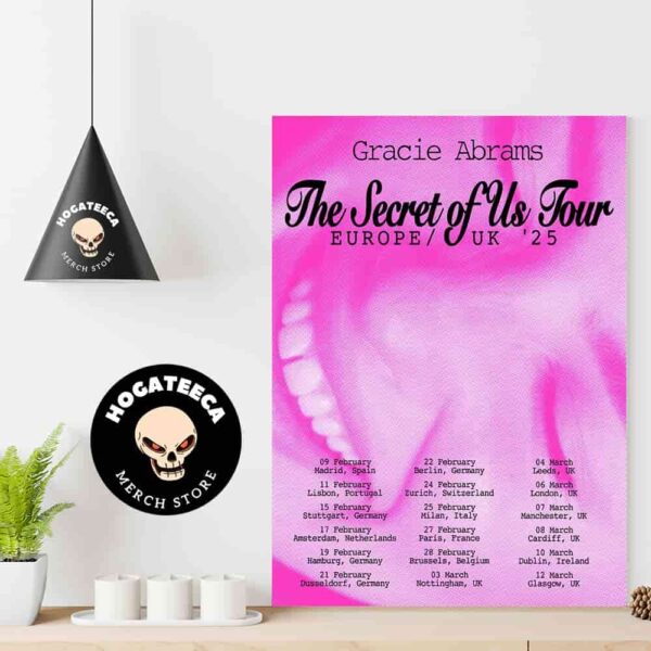 Gracie Abrams The Secret Of US Tour Europe UK 2025 Home Decor Poster Canvas