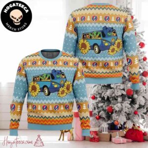 Grateful Dead Bus Chirstmas Gifts 2024 For Family And Friends Ugly Sweater