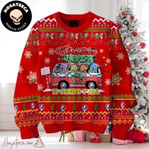 Grateful Dead Christmas Is Coming Yall Chirstmas Gifts 2024 Xmas For Family And Friends Ugly Sweater