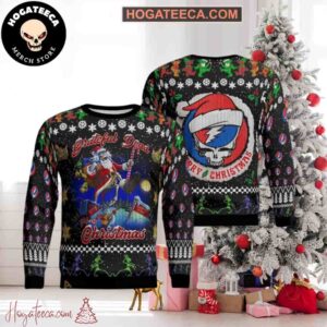 Grateful Dead Santa Claus Chirstmas Gifts 2024 Xmas For Family And Friends Ugly Sweater