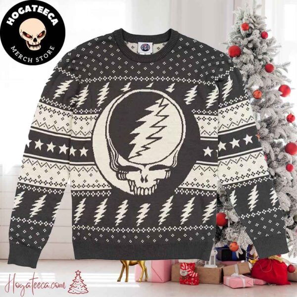 Grateful Dead Steal Your Face Chirstmas Gifts 2024 Xmas For Family And Friends Ugly Sweater