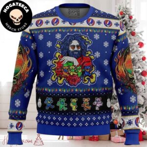 Grateful Dead X Jerry Garcia Chirstmas Gifts 2024 Xmas For Family And Friends Ugly Sweater