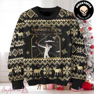 Greta Van Fleet Vengeance Is A Bow Chirstmas Gifts 2024 Xmas For Family And Friends Ugly Sweater