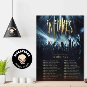 In Flames Europe Tour 2025 Performances Scheduled On Jun Home Decor Poster Canvas