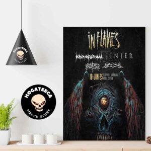 In Flames Merch For Show On Jun 10 2024 At Media Center In Slovenia Ljubjana Home Decor Poster Canvas