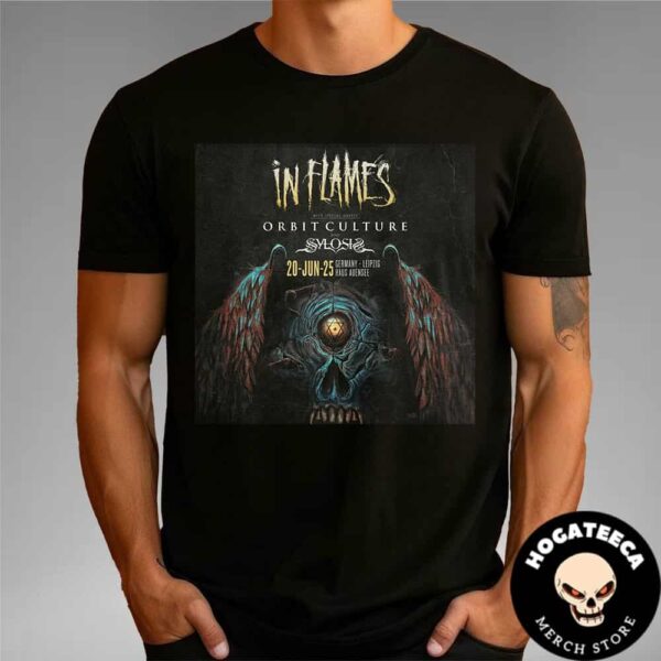 In Flames Merch For Show On Jun 20 2024 At Haus Auensee In Germany Leipzig Unisex T-Shirt