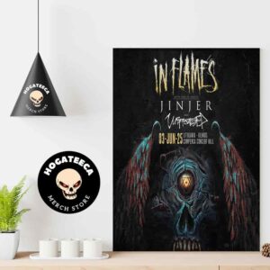 In Flames Merch For Show On Jun 3 2024 At Compensa Concert Hall In Lithuania Vilnius Home Decor Poster Canvas