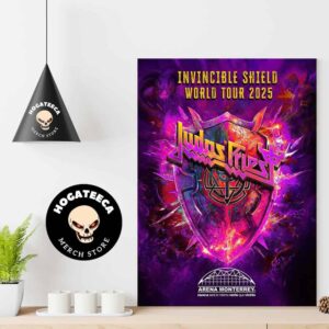 Judas Priest Invincible Shield World Tour 2025 On 7th May At Arena Monterrey In Monterrey Mexico Home Decor Poster Canvas