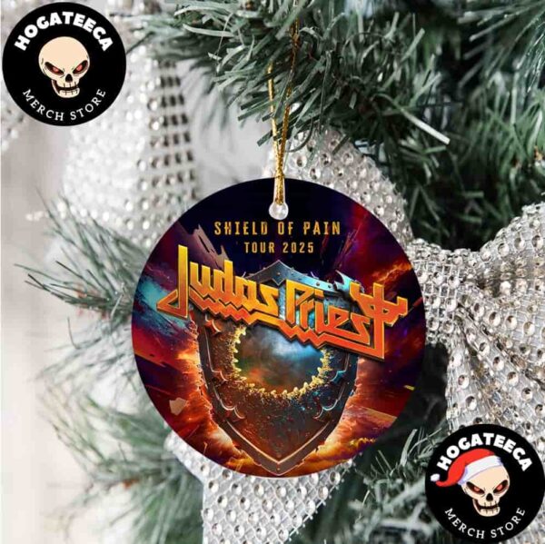 Judas Priest Shield Of Pain Tour 2025 Ornament Christmas Gift Tree Decorations Ornament