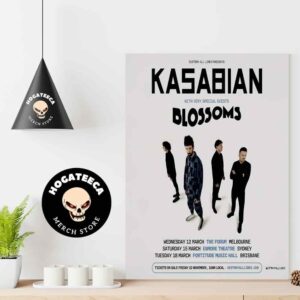 Kasabian With Very Special Guest Blossoms Australia Tour On March 2025 Home Decor Poster Canvas