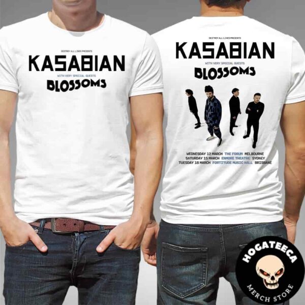 Kasabian With Very Special Guest Blossoms Australia Tour On March 2025 Two Sides Unisex T-Shirt