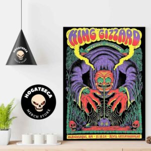 King Gizzard And The Lizard Wizard In Albuquerque Nm On Nov 10 2024 At Revel Entertainment Home Decor Poster Canvas