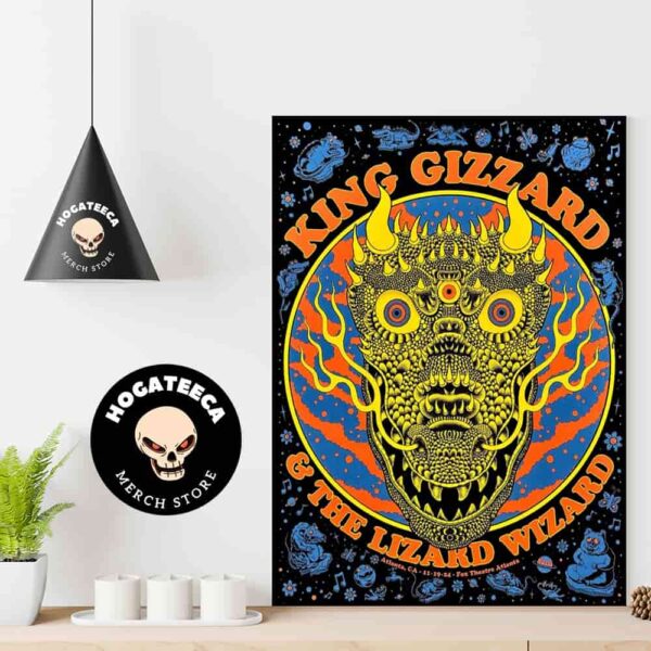 King Gizzard And The Lizard Wizard In Atlanta CA On Nov 19 2024 At Fox Theatre Atlantas Home Decor Poster Canvas