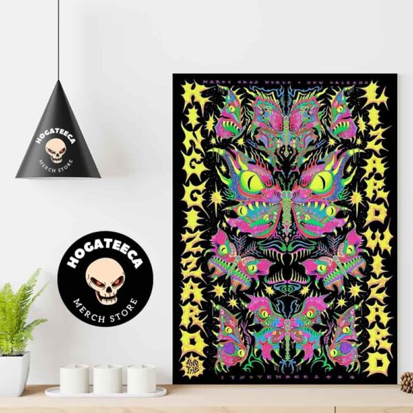 King Gizzard And The Lizard Wizard Merch On November 17 2024 At Mardi Gras World In New Orleans LA Home Decor Poster Canvas