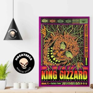 King Gizzard And The Lizard Wizard Nov 21 2024 In Miami FL At Factory Town Home Decor Poster Canvas