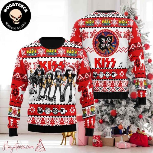 Kiss Band Rock Music Chirstmas Gifts 2024 For Family And Friends Ugly Sweater