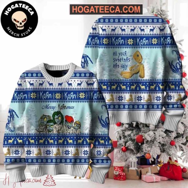 Korn All Your Sweater Are Ugly Chirstmas Gifts 2024 Xmas For Family And Friends Ugly Sweater