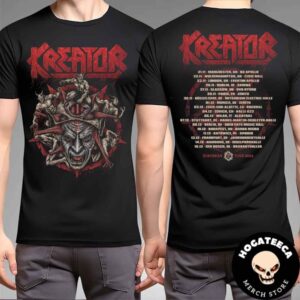 Kreator Merch Shirt In European Tour 2024 Pentagram Perormances Scheduled On Nov And December Two Sides Unisex T-Shirt