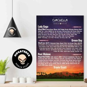 Lady Gaga Green Day Travis Scott And Post Malone Set For 2025 Coachella Lineup In Indio California Empire Polo Club Home Decor Poster Canvas