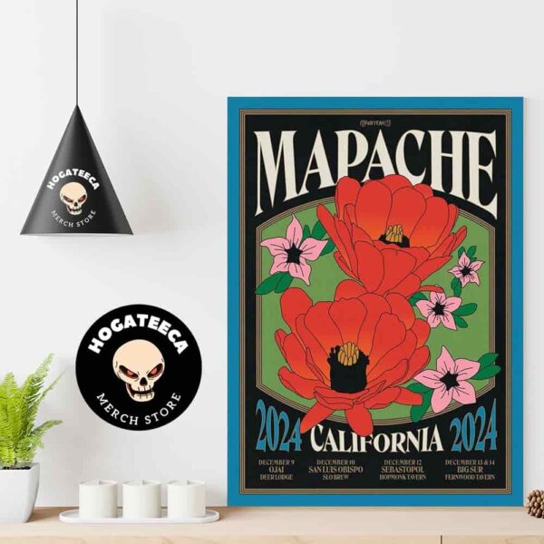 Mapache Dou Shows In Califorlia 2024 On December 9-10-12-13-14 Home Decor Poster Canvas