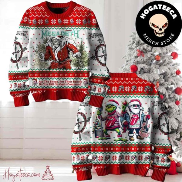 Megadeth Do You Kill On God?s Command Chirstmas Gifts 2024 Xmas For Family And Friends Ugly Sweater