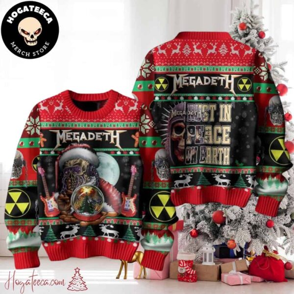 Megadeth Rust In Peace On Earth Chirstmas Gifts 2024 Xmas For Family And Friends Ugly Sweater