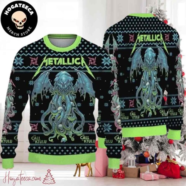 Metallica The Call Of Ktulu Chirstmas Gifts 2024 For Family And Friends Ugly Sweater