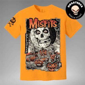 Mitfits Limited Edition Fiendish Halloween by Mike Sutfin Orange All Over Print Shirt