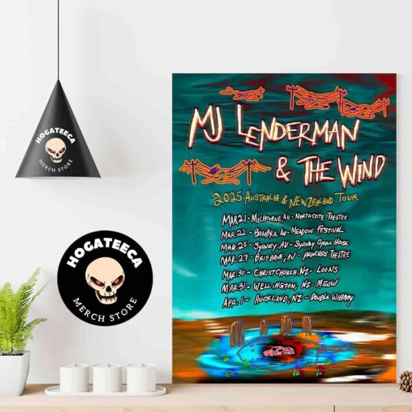 MJ Lenderman And The Wind 2025 Australia And Newzealand Tour On March Performances Scheduled Home Decor Poster Canvas