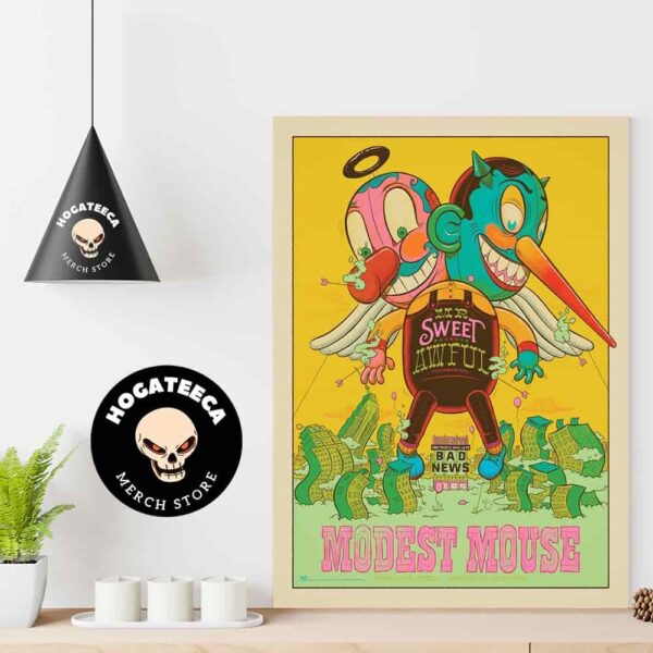 Modest Mouse Good News For People Who Love Bad News 20th Anniversary Tour Merch For 3 Show At Brooklyn Steel In Brooklyn NY On Nov 21-22-23 2024 Home Decor Poster Canvas