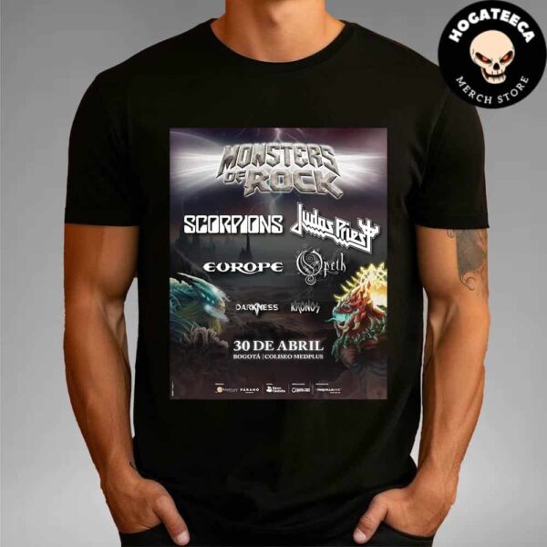 Monsters Of Rock South America Tour On 30th April 2025 At Med Plus Colosseum In Bogota Columbia Unisex T-Shirt