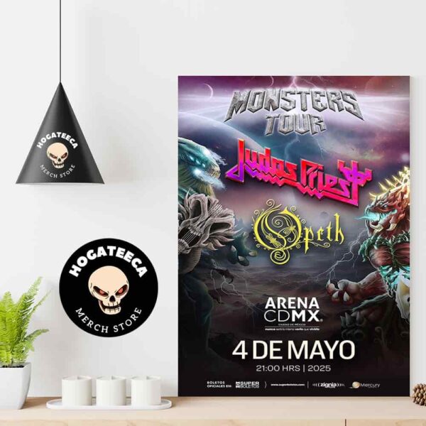 Monsters of Rock South America Tour On 4th May 2025 At Arena Ciudad de Mexico City Mexico Home Decor Poster Canvas