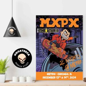 MxPx With The Ataris 2 Nights Metro Chicago IL On December 13th And 14th 2024 Home Decor Poster Canvas