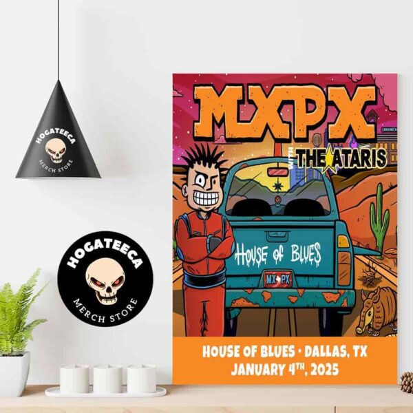 MxPx With The Ataris At House Of Blue In Dallas Tx On January 4th 2025 Home Decor Poster Canvas