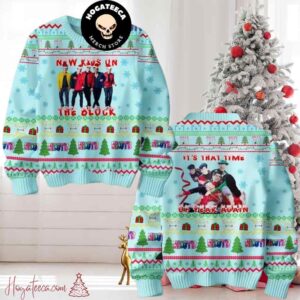 New Kids On The Block Its That Time Of Year Again Light Blue Chirstmas Gifts 2024 Xmas For Family And Friends Ugly Sweater