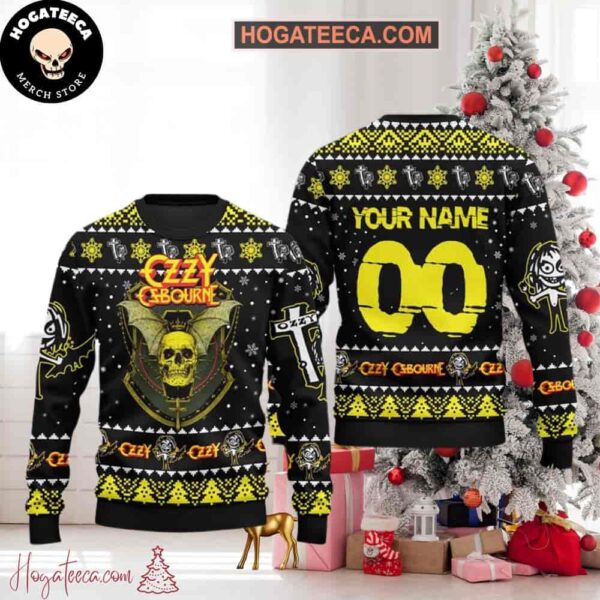 Ozzy Osbourne Crazy Train Personalized Chirstmas Gifts 2024 Xmas For Family And Friends Ugly Sweater