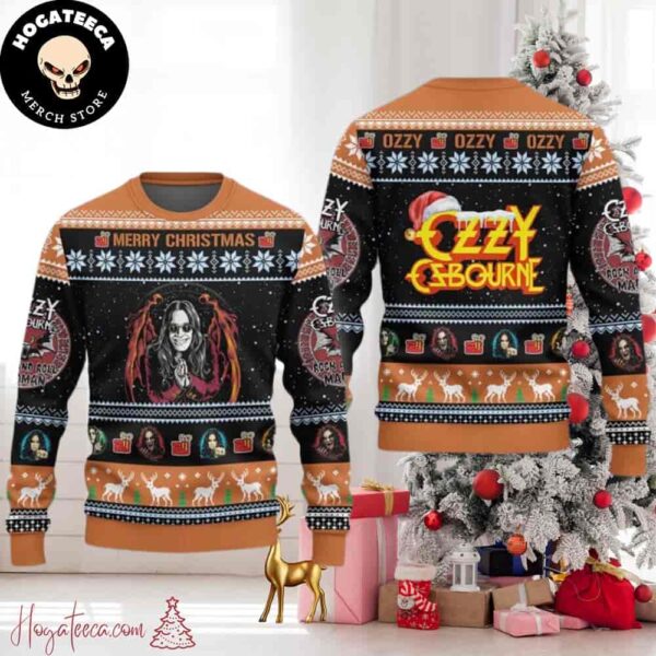 Ozzy Osbourne Merry Christmas Chirstmas Gifts 2024 Xmas For Family And Friends Ugly Sweater