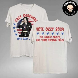 Ozzy Osbourne Vote Ozzy 2024 The Prince Of Darkness With The 2024 United States Presidential Election Two Sides Unisex T-Shirt